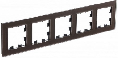 Рамка универсальная Systeme Electric AtlasDesign Nature 5-м. стекло мокко картинка